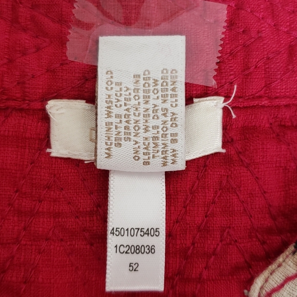 Chico's Women's Red White Black Orange Jacket, 1 - Picture 7 of 9